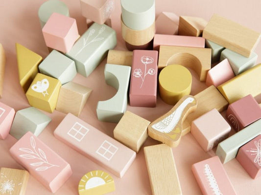 Little Dutch Blocchi da Costruzione Rosa - EmotionsToy