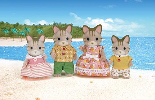 Epoch 5180 Sylvanian Family Famiglia Gatto Striato