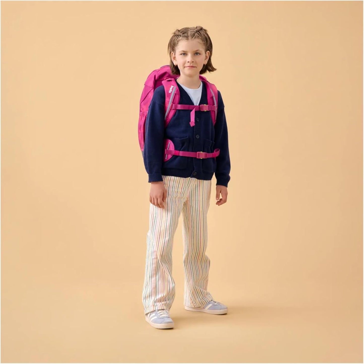 Zaino ergonomico ergobag Flex Bearicorn per scuola elementare, con design colorato e spallacci regolabili per bambini