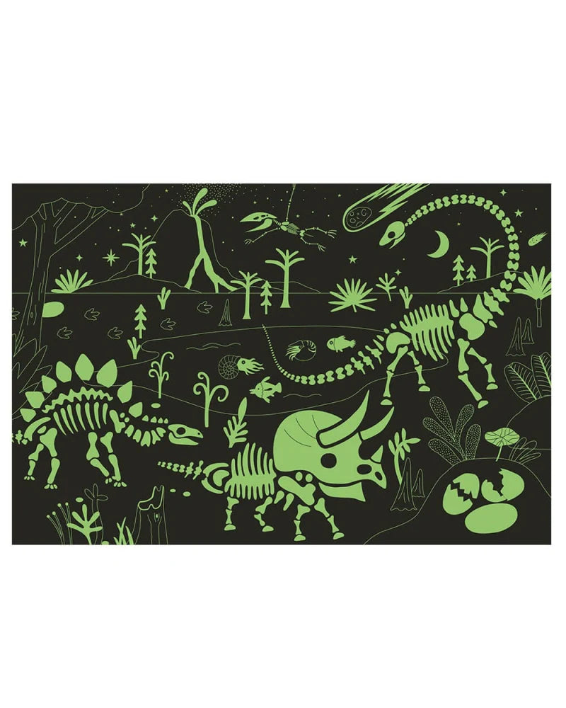 Eurekakids Fluorescent Dinosaur Puzzle 6A+ - 100 PCS