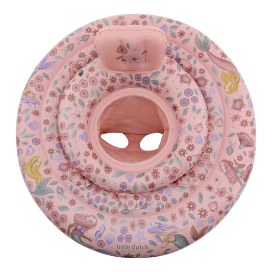 Salvagente per bambini Little Dutch BabyFloat Dreamy Mermaid, gonfiabile marino con design sirena adatto ai neonati