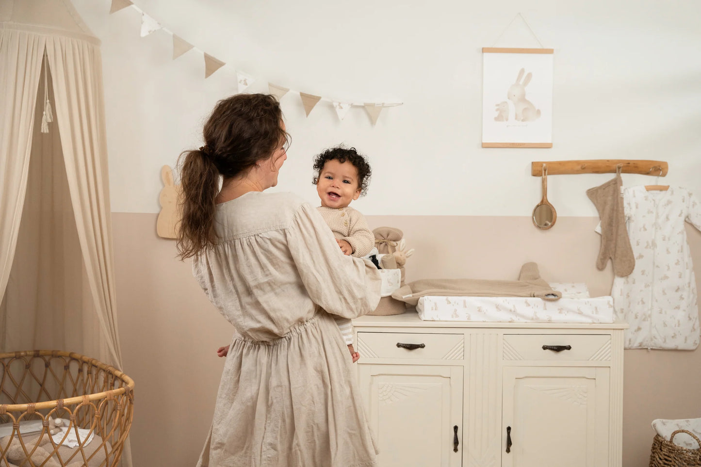 Little Dutch Baby Bunny Coprimaterasso per fasciatoio in cotone - EmotionsToy