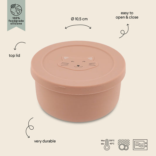Trixie Contenitore per snack in silicone con coperchio Mrs.Cat