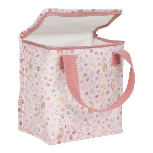 Borsa frigo Little Dutch Fairy Garden, perfetta per merenda, con design colorato e dettagli a tema fiore e farfalla.