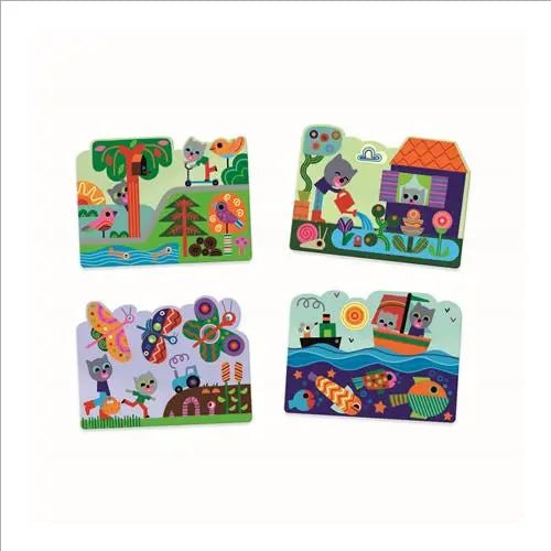 Djeco Disegni da colorare magici. Nascosto in giardino - Emotions Toy