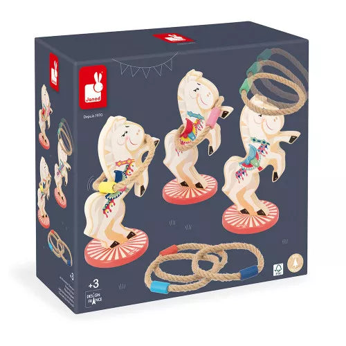 Janod Gioco del lancio dell'anello dei cavalli Applepop