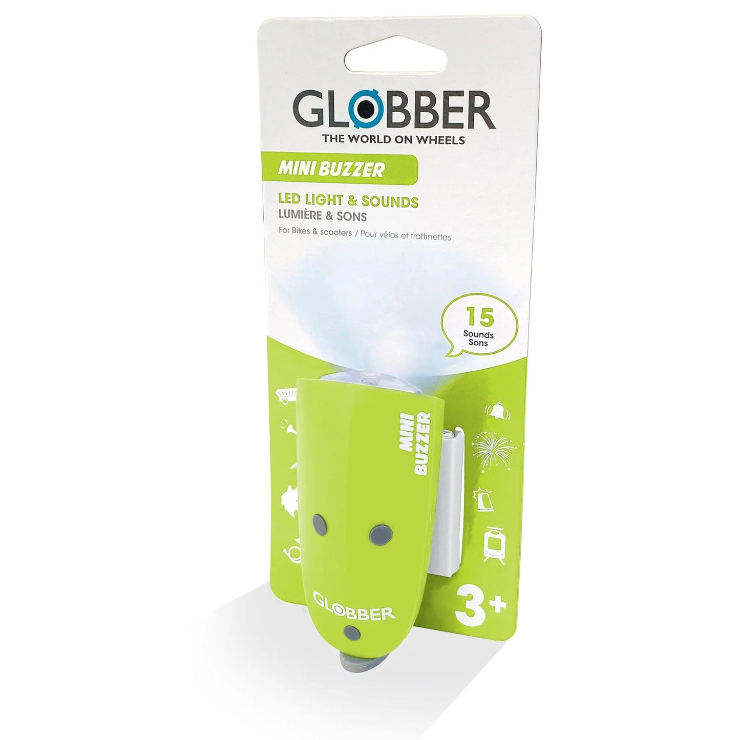 Globber Luce e clacson per monopattini Verde lime - EmotionsToy