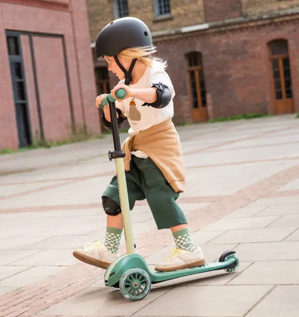 Scoot & Ride Monopattino Highwaykick 3S -Verde foresta - da 3 a 6 anni