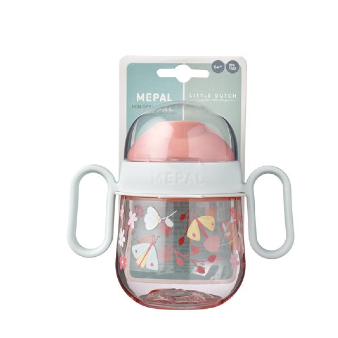 Little Dutch Flowers & Butterflies Bicchiere Antigoccia con manici 200 ml - EmotionsToy