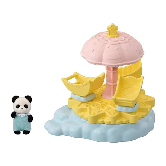 Giostra Star per bebè Epoch 5539 Sylvanian Families, set di gioco con sedili e dettagli colorati, perfetto per i più piccoli