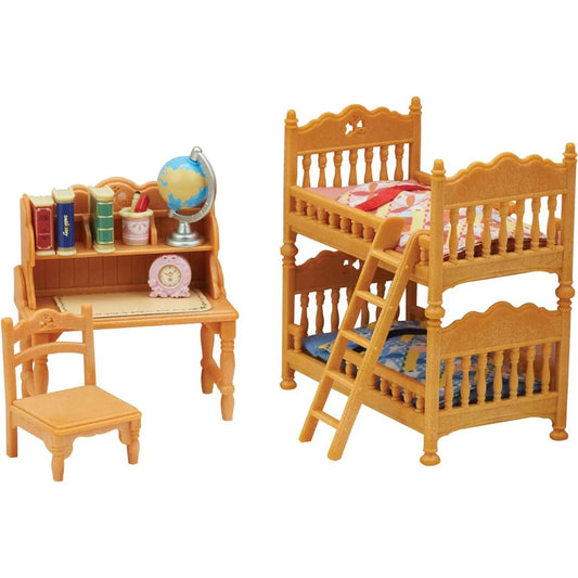 Set gioco Epoch Sylvanian Families Cameretta bambini con mobili e accessori colorati, ideale per il gioco di fantasia infantile