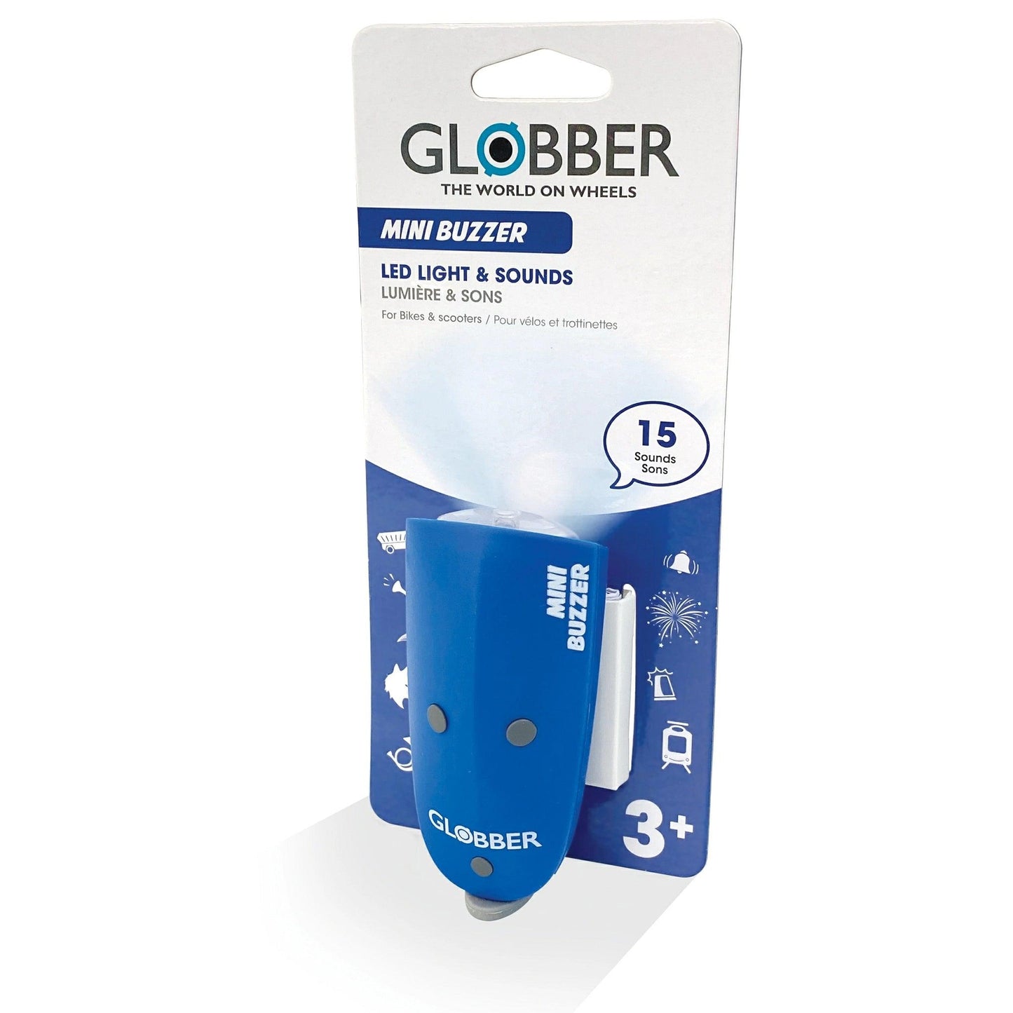 Globber Luce e clacson per monopattini Blu - EmotionsToy