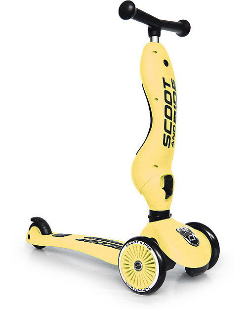 Scoot & Ride Monopattino e Triciclo 2in1 Highwaykick 1 Giallo Limone - Da 1 a 5 anni