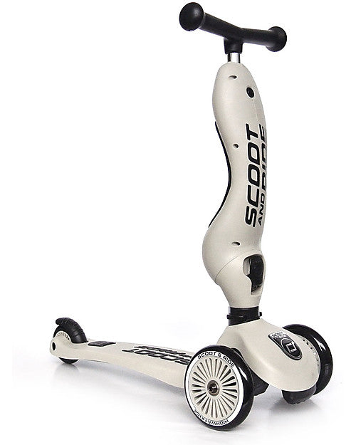 Scoot & Ride Monopattino e Triciclo 2in1 Highwaykick 1 Grigio Cenere - Da 1 a 5 anni