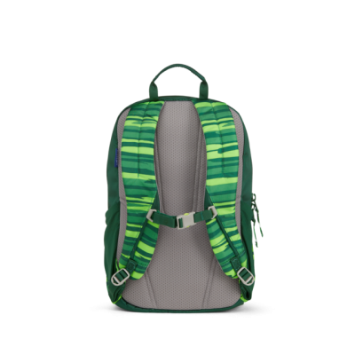 Zaino ergobag tempo libero Jungle, grande, ergonomico e regolabile, con design verde e motivo jungle, adatto a scuola e tempo libero.