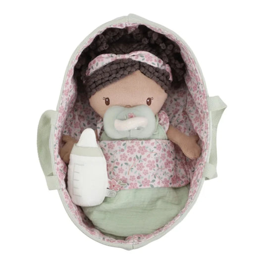 Bambola in tessuto Little Dutch Evi, dolce bambola per neonato con dettagli morbidi e realistica in stile baby doll.