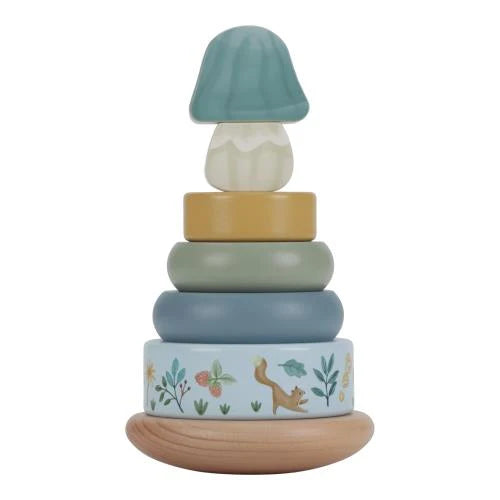 Little Dutch Torre Impilabile ad Anelli in Legno Oscillante Forest Friends