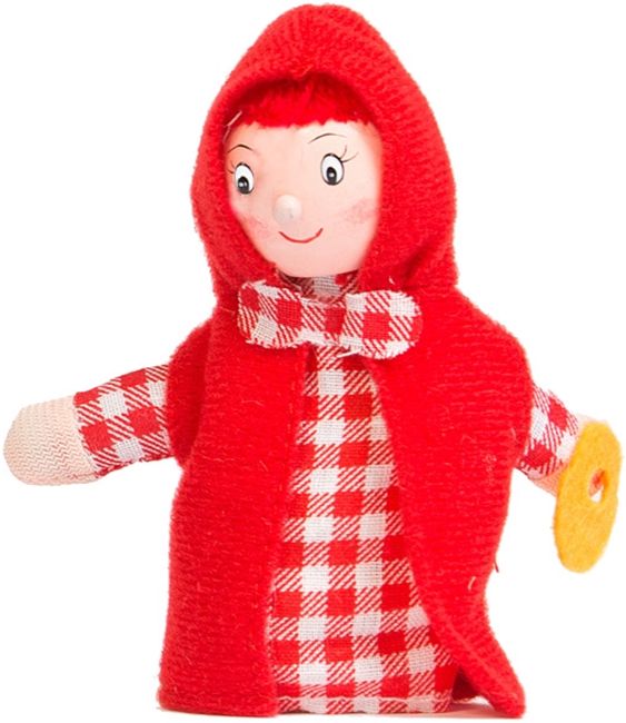 Eurekakids Burattini da dito Cappuccetto Rosso 4 pezzi