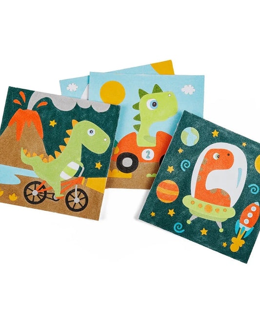 Eurekakids  Set per colorare la sabbia a tema dinosauri