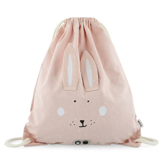 Sacca con coulisse Trixie Mrs. Rabbit, decorata con motivo di coniglietto, ideale per riporre oggetti o accessori.