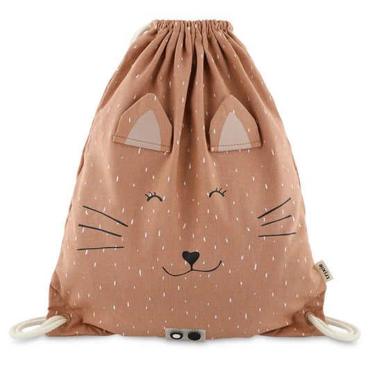 Sacca con coulisse Trixie Mrs. Cat, elegante e resistente, con stampa di gatti, ideale per trasportare oggetti in modo pratico.