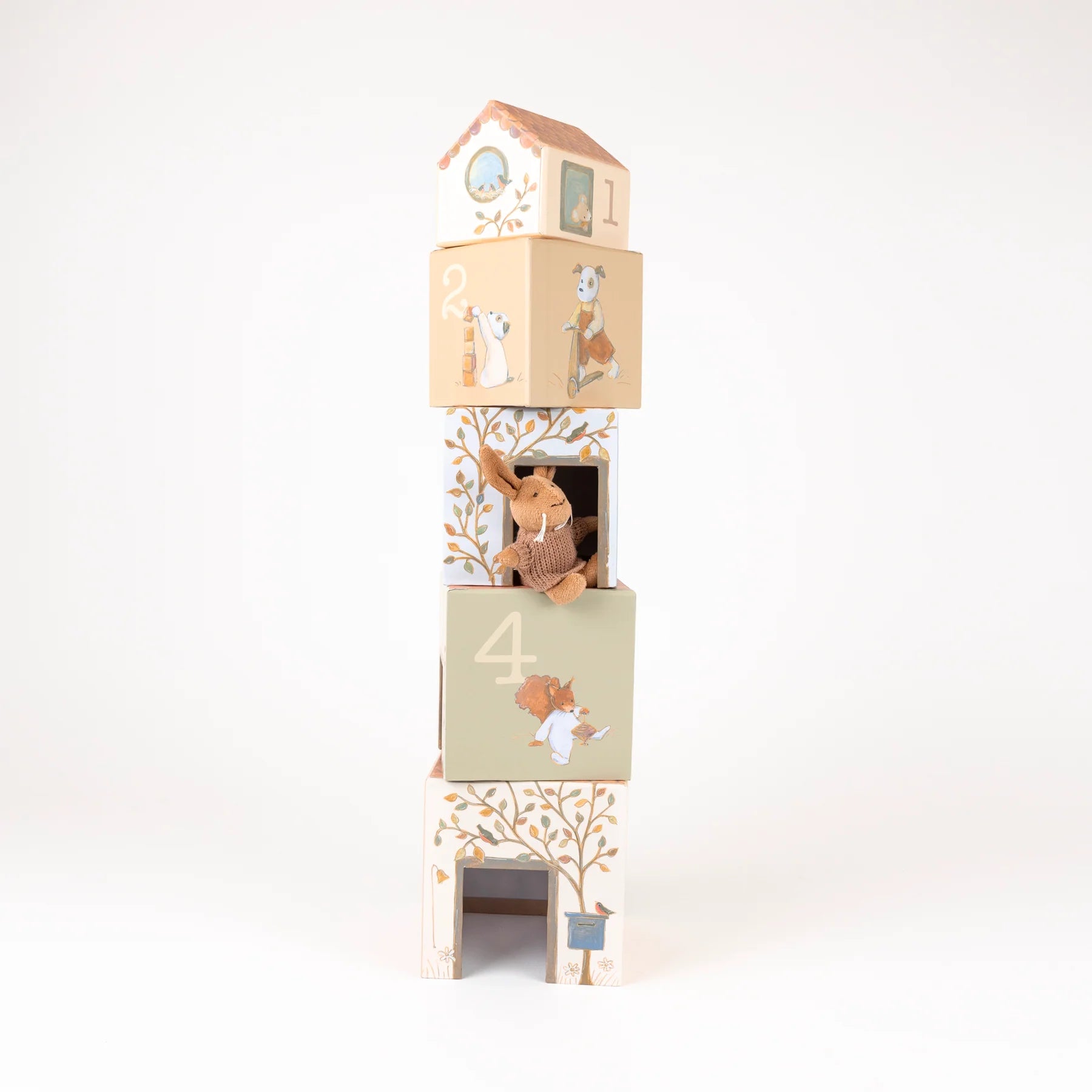 Cubi da impilare Egmont Toys Casa di Lenny coniglio, giocattolo impilabile in colori vivaci e design di coniglio per bambini