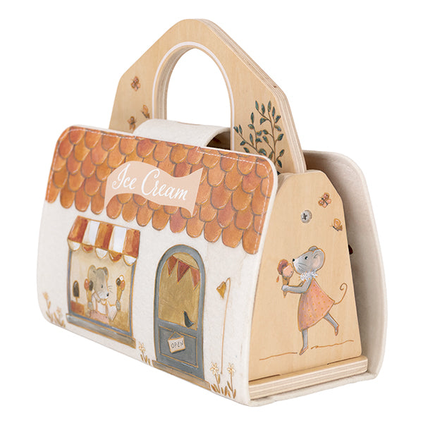 Casa delle bambole Egmont Toys Gelateria di Agata Topin Mini Mondo, dettagli colorati e decorazioni per gioco creativo