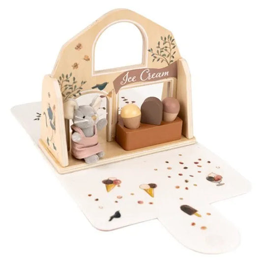 Casa delle bambole Egmont Toys Gelateria di Agata Topin Mini Mondo, dettagli colorati e decorativi per gioco e decorazione
