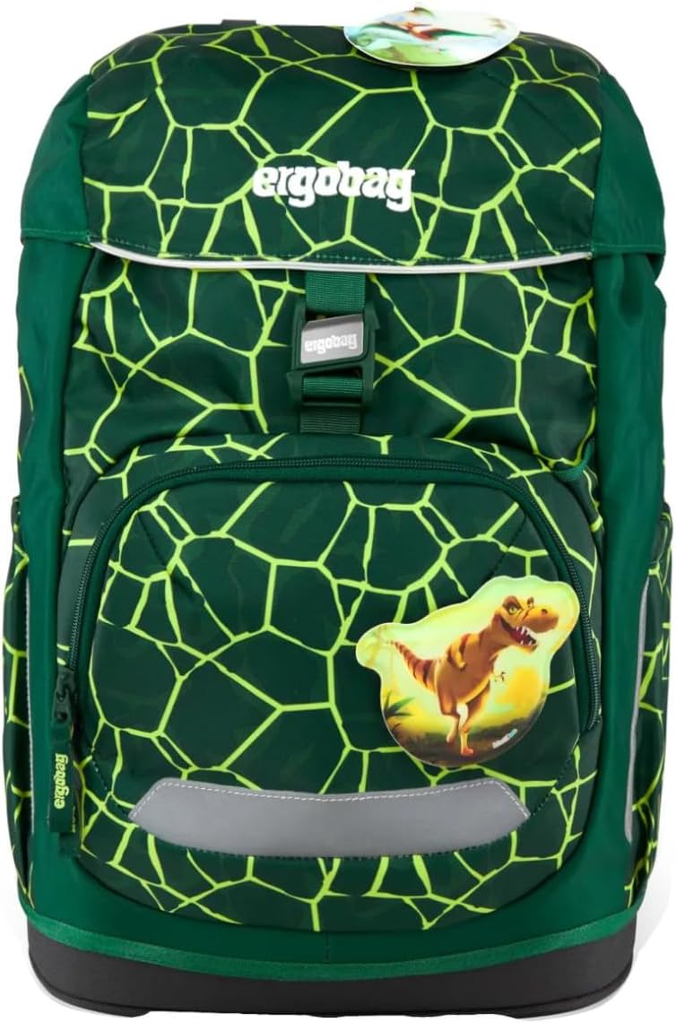Zaino ergobag Flex BearRex per scuola elementare, in tessuto resistente, con scomparti spaziosi e design colorato per bambini