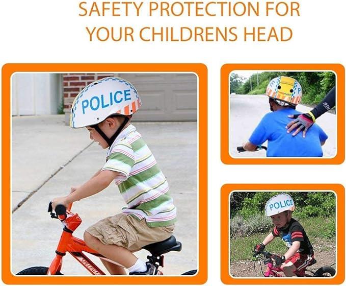 Kiddimoto  Casco Bambino Polizia taglia S - EmotionsToy