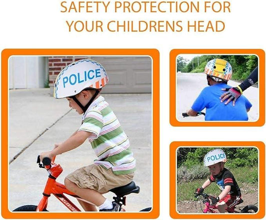 Kiddimoto  Casco Bambino Polizia taglia S - EmotionsToy
