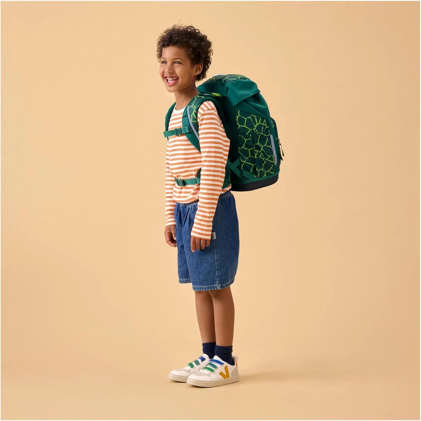 Zaino ergobag Flex BearRex per scuola elementare, resistente con scomparti spaziosi e design colorato, ideale per bambini.