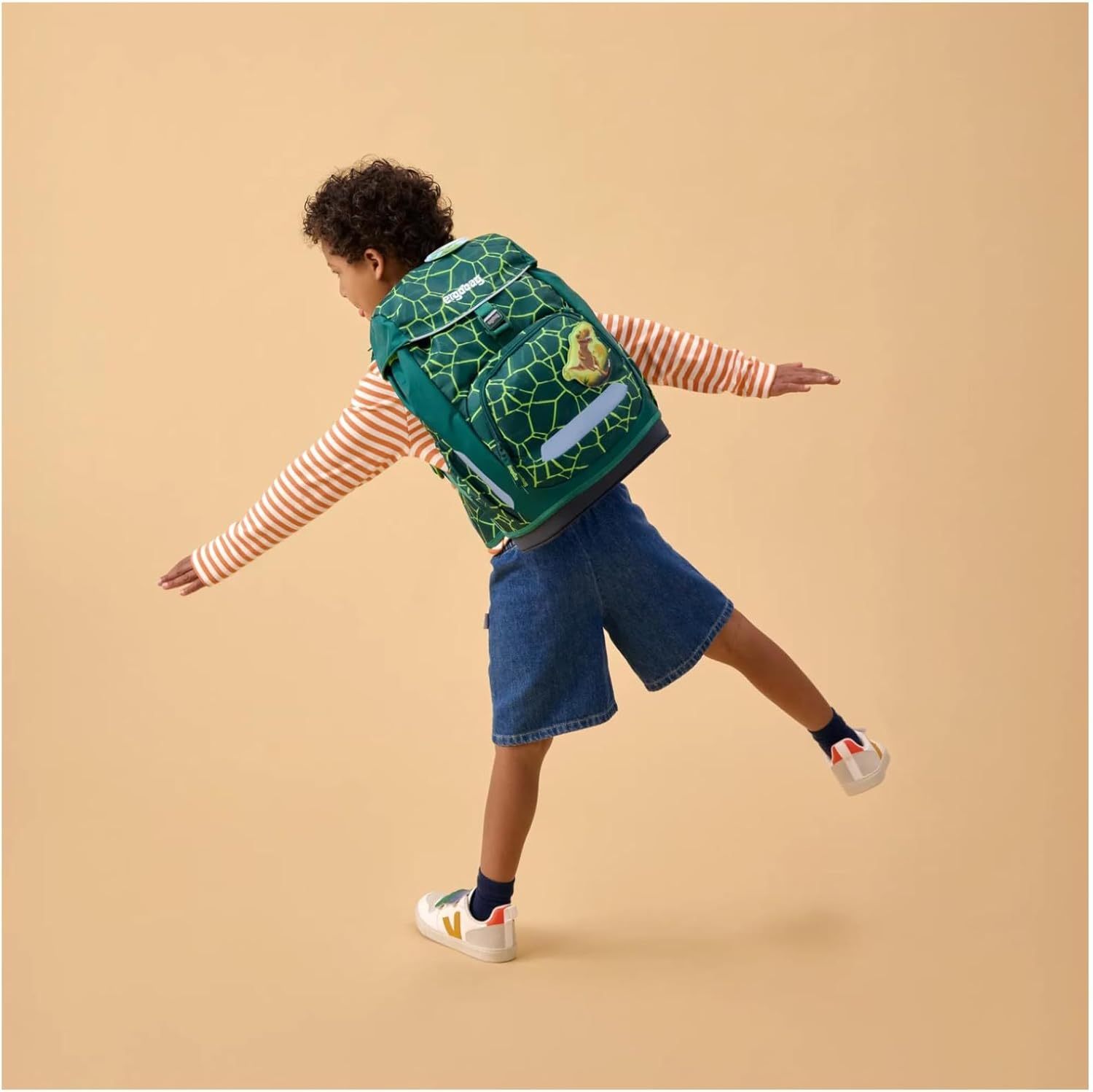 Zaino ergonomico Ergobag Flex BearRex per scuola elementare, con design colorato e scomparti spaziosi per bambini