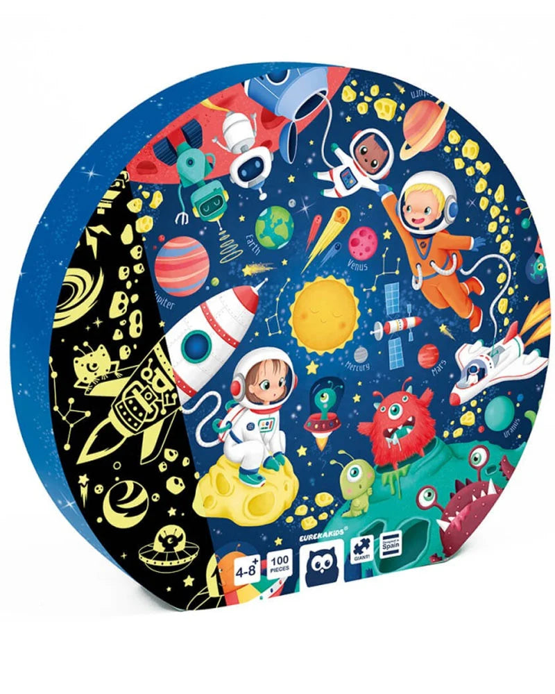 Eurekakids Fluo Space Puzzle 100 Pieces 6A+