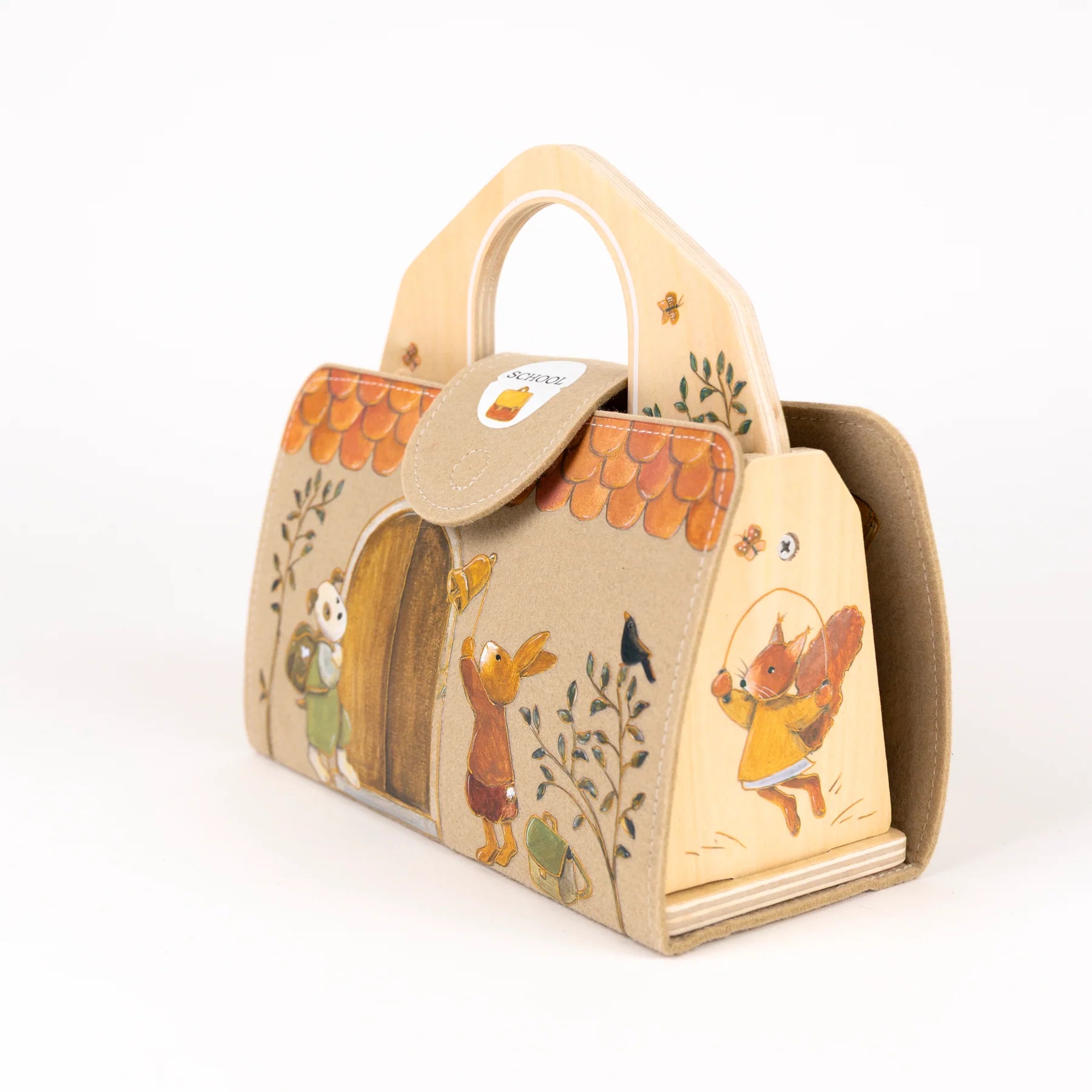 Mini casa delle bambole Egmont Toys Scuola di Eddie il cane, dettagliata e colorata, perfetta per giochi di ruolo e immaginazione.