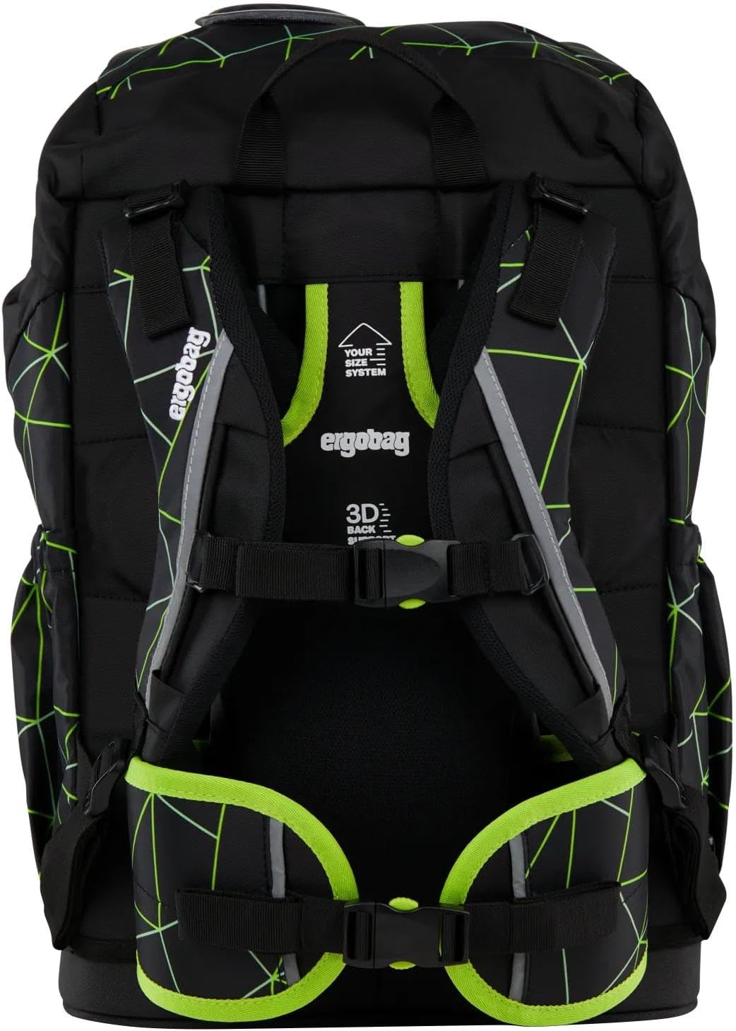 Zaino ergobag Flex CyBear Race per scuola elementare, con design colorato e spallacci regolabili, ideale per bambini