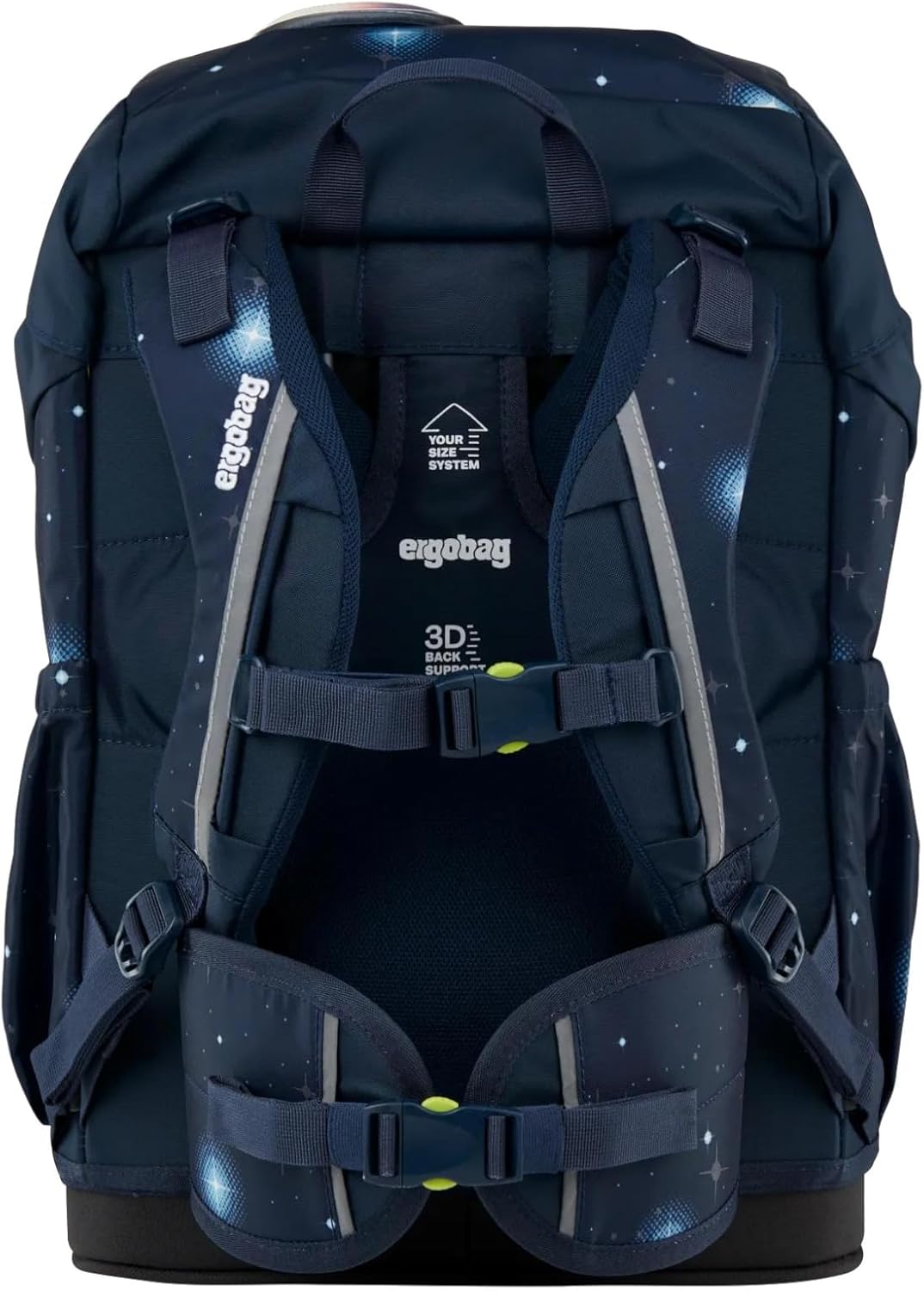 Zaino ergobag Flex AtmosBear per scuola elementare, resistente con scomparti spaziosi e design colorato adatto ai bambini.