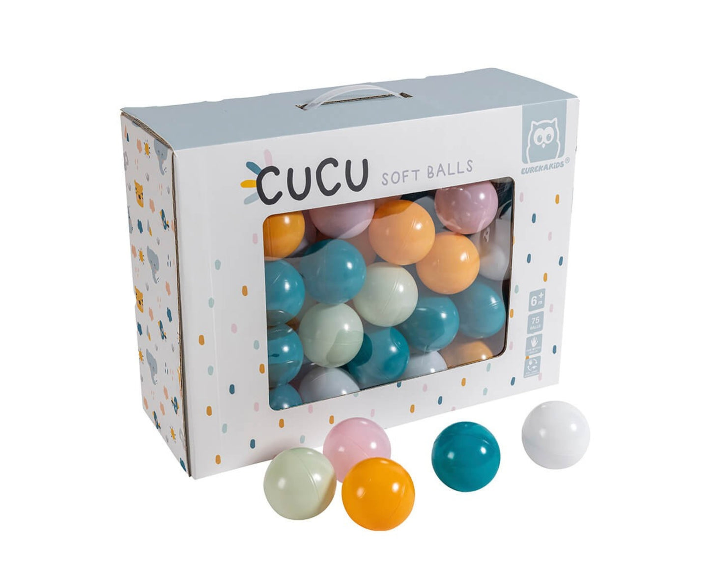 Eurekakids Cucu Confezione da 75 palline colorate