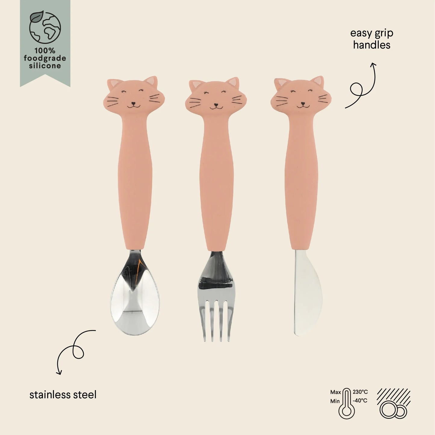 Trixie Set posate 3 pezzi Mrs.Cat