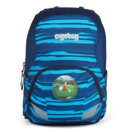 Zaino ergobag tempo libero JUNGLE con motivo di foglie verdi, spallacci regolabili e tasche frontali, stile casual e pratico.