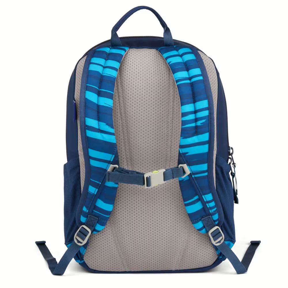 Zaino ergobag tempo libero Jungle con stampa a foglie verdi, spazioso e resistente, perfetto per scuola o tempo libero.
