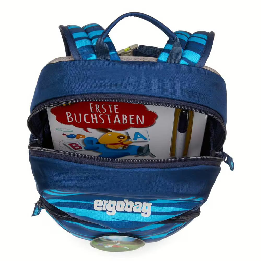 Zaino ergobag Zainetto tempo libero Jungle con motivo di foglie e animali, leggero e spazioso per bambini.