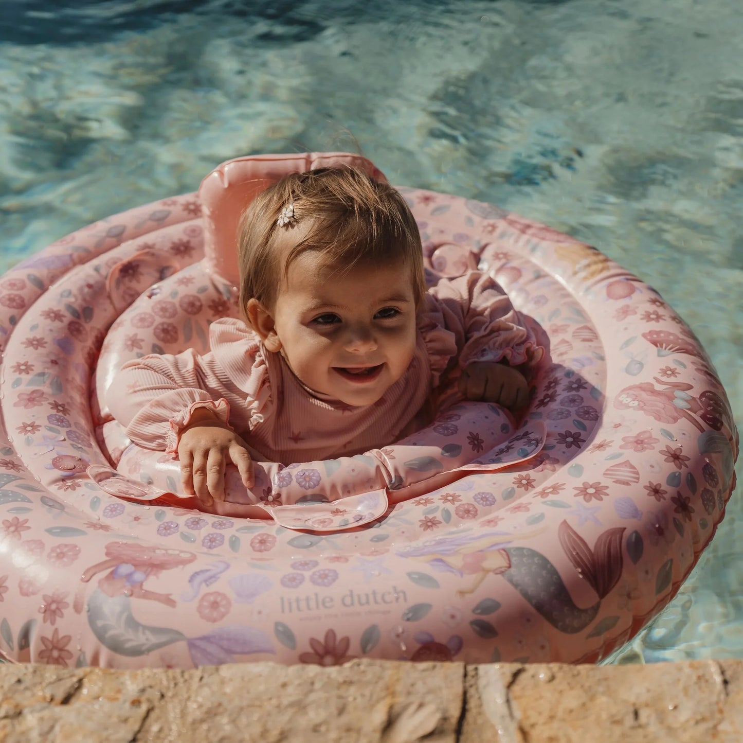 Salvagente per bebé Little Dutch Dreamy Mermaid, galleggiante galleggiante mare per bambini, accessorio di sicurezza estivo.