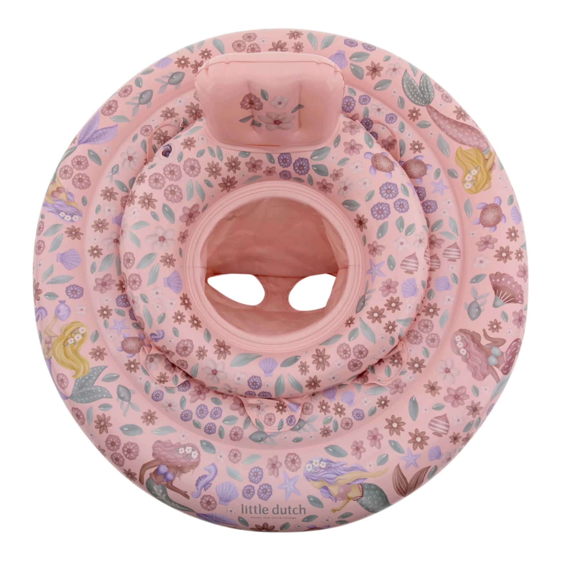 Salvagente per bambini Little Dutch BabyFloat Dreamy Mermaid, gonfiabile marino con design sirena adatto ai neonati
