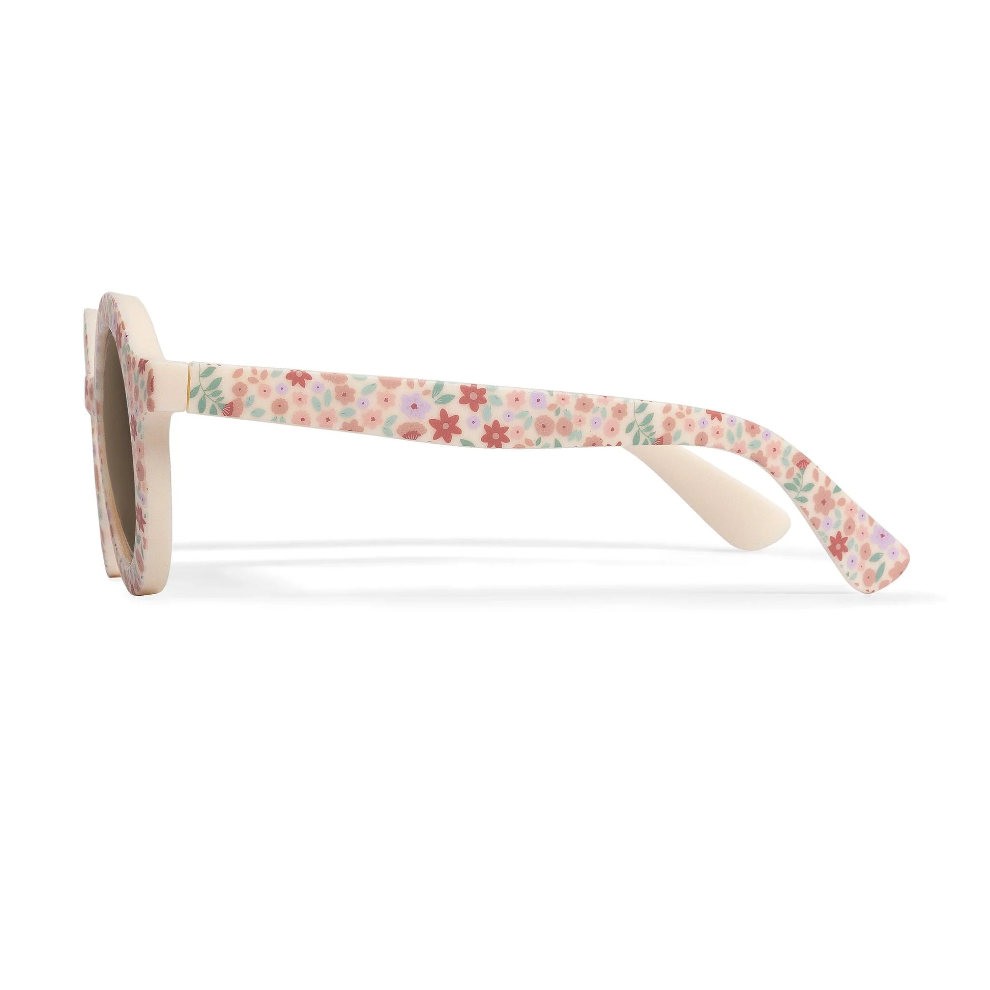 Occhiali da sole Little Dutch Dreamy Flower per bambini di 2-4 anni, montatura colorata con motivo floreale.