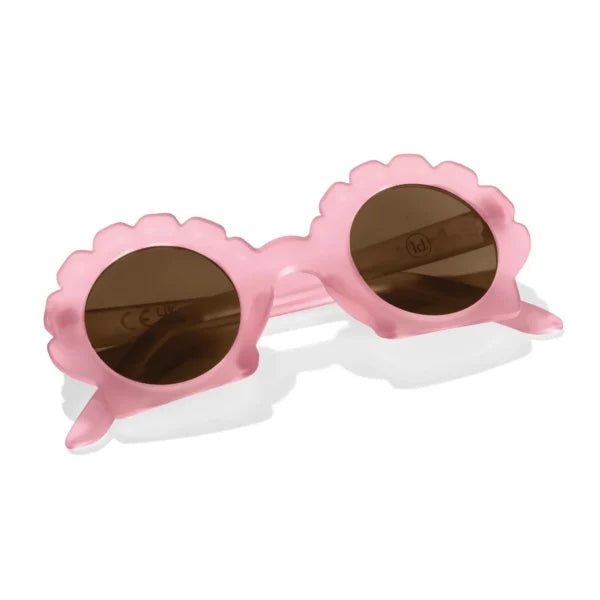 Occhiali da sole Little Dutch Shell Mermaid per bambini di 2-4 anni, con design colorato a conchiglia e sirena.
