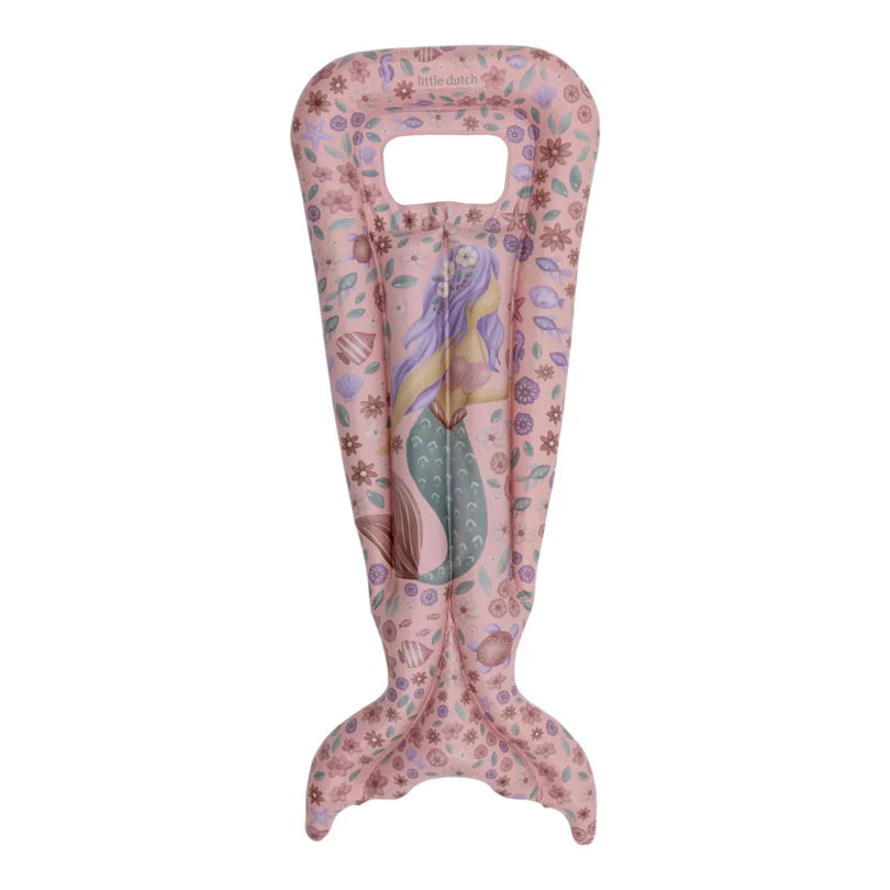 Materassino Little Dutch Dreamy Mermaid con coda, morbido e colorato, ideale per il mare e il gioco all'aperto.
