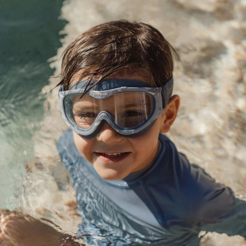 Maschera da nuoto Little Dutch Ocean World per bambini, con design colorato e dettagli vivaci per il mare.