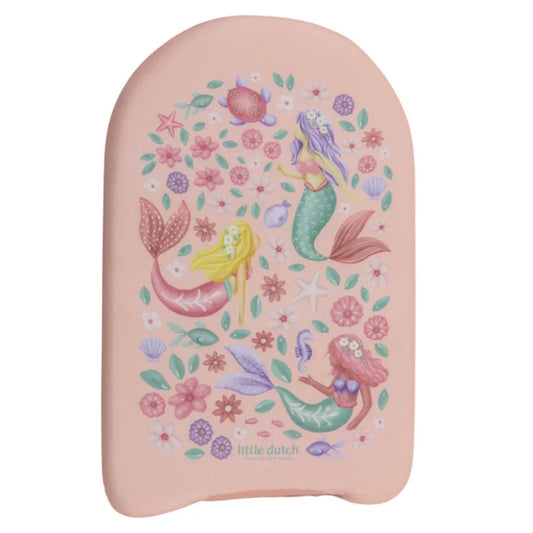 Tavoletta da nuoto Little Dutch Dreamy Mermaid per bambini, design marino con sirena, ideale per imparare a nuotare.
