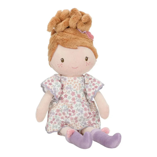 Bambola di pezza Ava di 35 cm di Little Dutch, morbida bambola in tessuto con abbigliamento colorato e dettagli dolci.